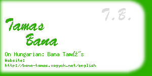 tamas bana business card